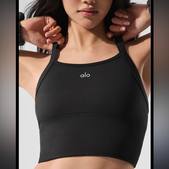 ALO Yoga Other - Alo Seamless Favorite Bra Tank Ribbed Crop Top (DARK GREEN) 🧘🏼♀️🤸🏼♂️